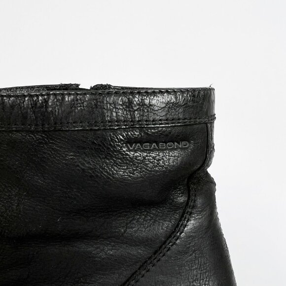 Urban Outfitters Vagabond Leather Boots Chunky Heel Platform Whimsigoth Booties - Picture 2 of 9